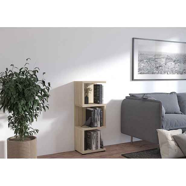 Designová knihovna MISHA 2 - dub sonoma
