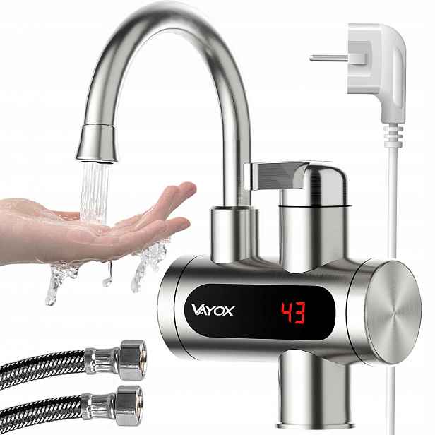 Elektrický Průtokový Ohřívač Vody S LCD Kohoutkem, Kuchyňská Baterie Vayox