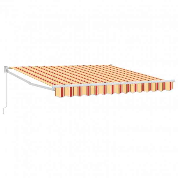vidaXL Stahovací markýza Žlutá 300 x 250 cm 100% polyester a hliník
