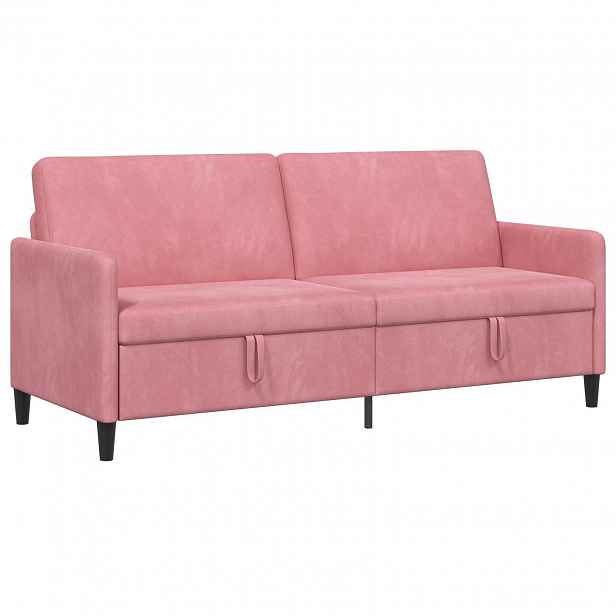 vidaXL Sofa s úložným prostorem Růžová 192 x 78 x 87 cm Polyester