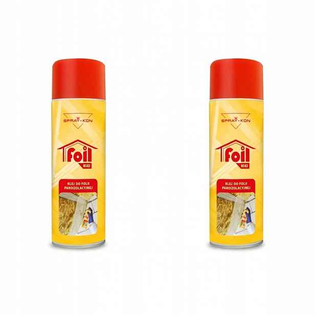 2x Spray-Kon Foil lepidlo na izolační fólie 500 ml, vysoká přilnavost