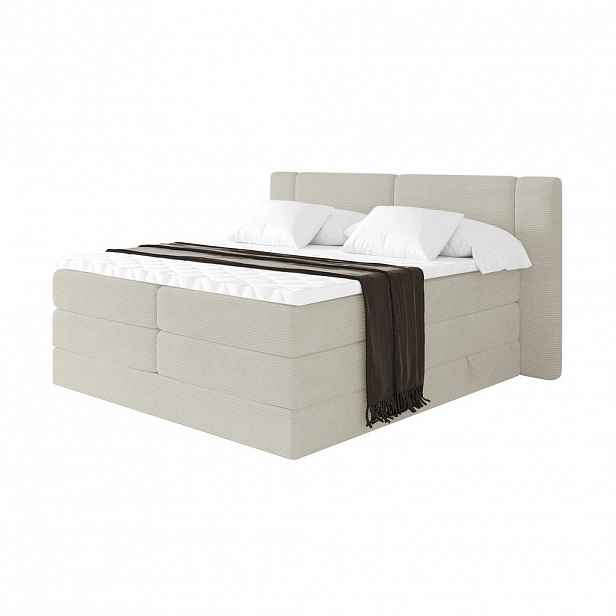 ALTDECOR POSTEL boxspring s matracemi H3/H4 - EVON KING - 200x200 cm Krémová