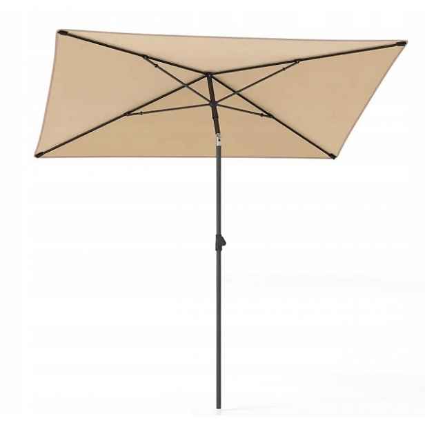 Costway Obdélníkový balkonový slunečník Costway 210 x 140 cm s úhlem 30°