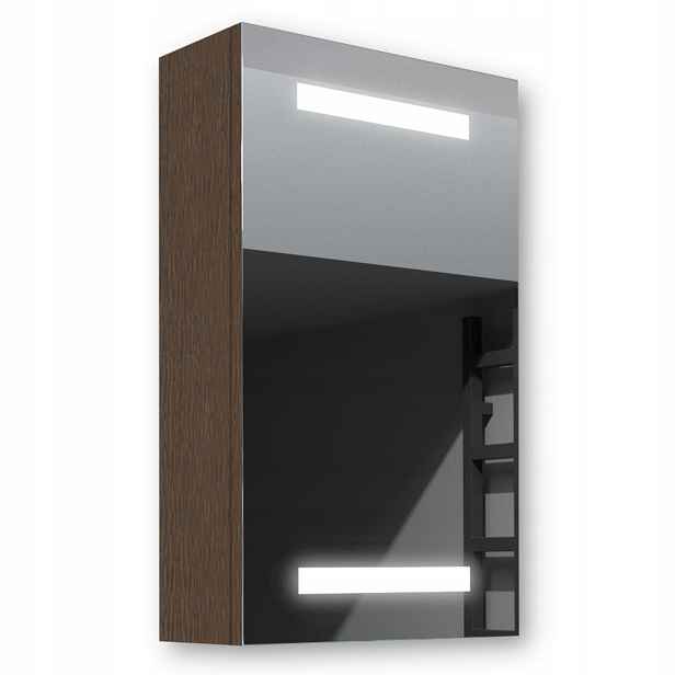 Dřevěná skříňka 40x70 Led zrcadlo Ares Wenge