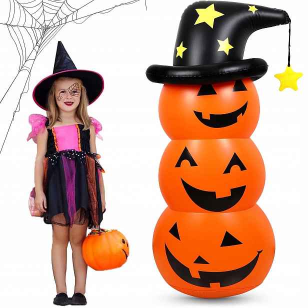 Dýně Halloween Nafukovací XXL 140 CM Venkovní Dekorace Vodotrysková