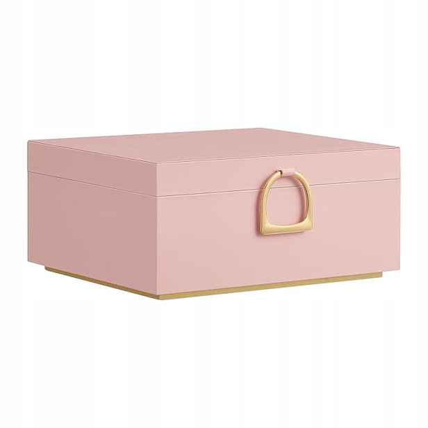 Krabička Organizér Na Šperky Růžová 24X20,5X11 CM 2 Úrovně Úchytka