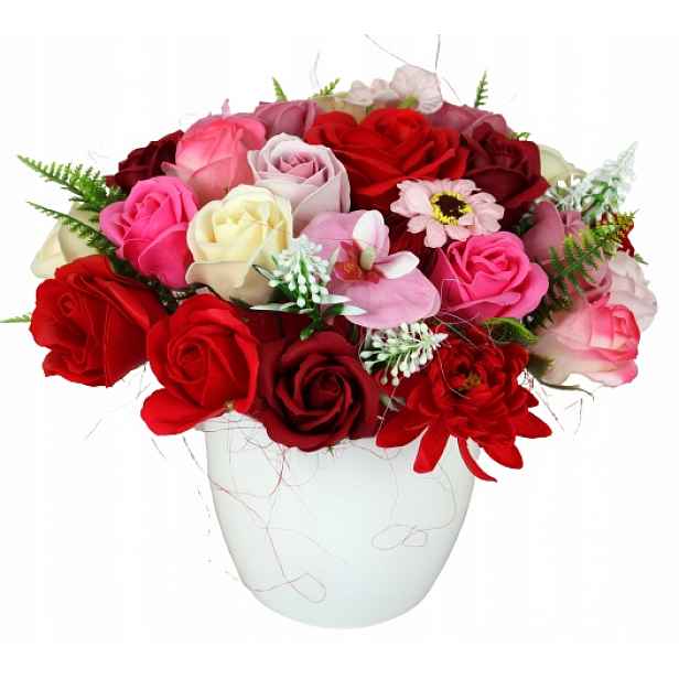 Kytice Mýdlové Květiny Flower Box Dárek Mýdlo
