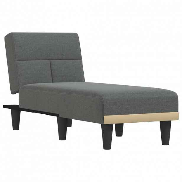 vidaXL Lenoška tmavě šedá textil