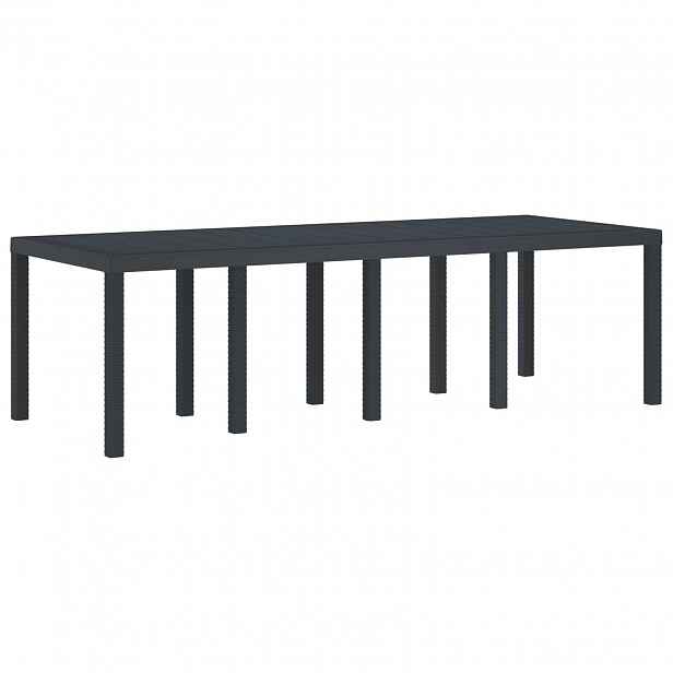 vidaXL Zahradní stůl Antracit 250 x 100 x 73 cm polyratan