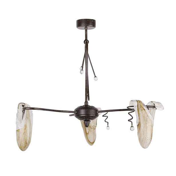 Závěsná stropní lampa 3x40W G9 patina Magma