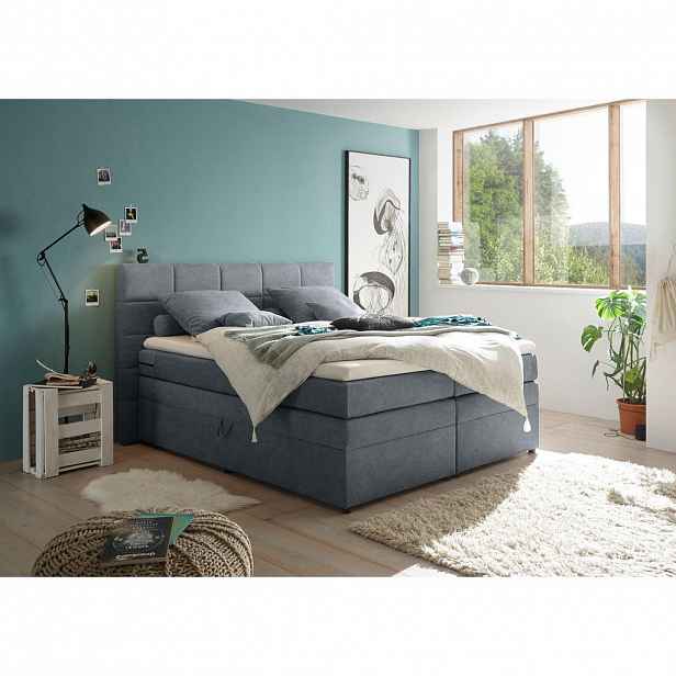 MID.YOU POSTEL BOXSPRING, 180/200 cm, antracitová