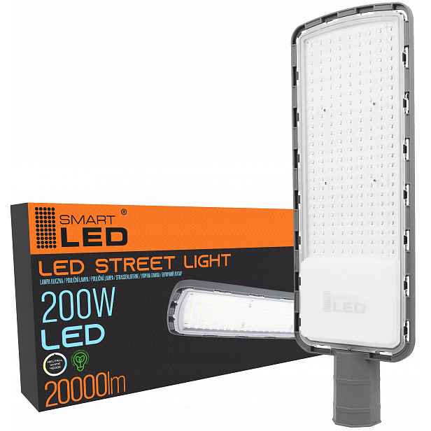 Led pouliční lampa Hermetická venkovní lampa 200W šedá IP65 20000lm