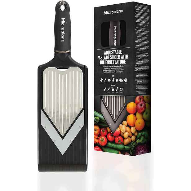 Microplane Nastavitelná Kráječka V Julienne, Ochrana Prstů, Ocel