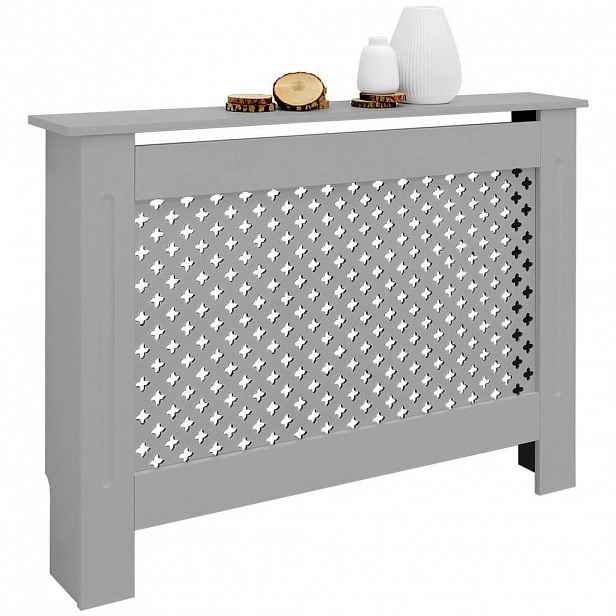ML-DESIGN KRYT RADIÁTORU s voštinovým vzorem 112 x 19 x 82 cm šedý