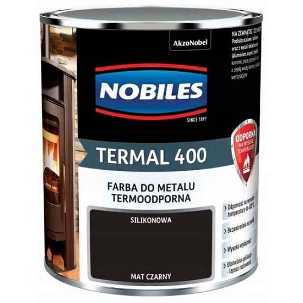 Nobiles Termal 400 Barva Žáruvzdorná Na Kov 0,7L Černá