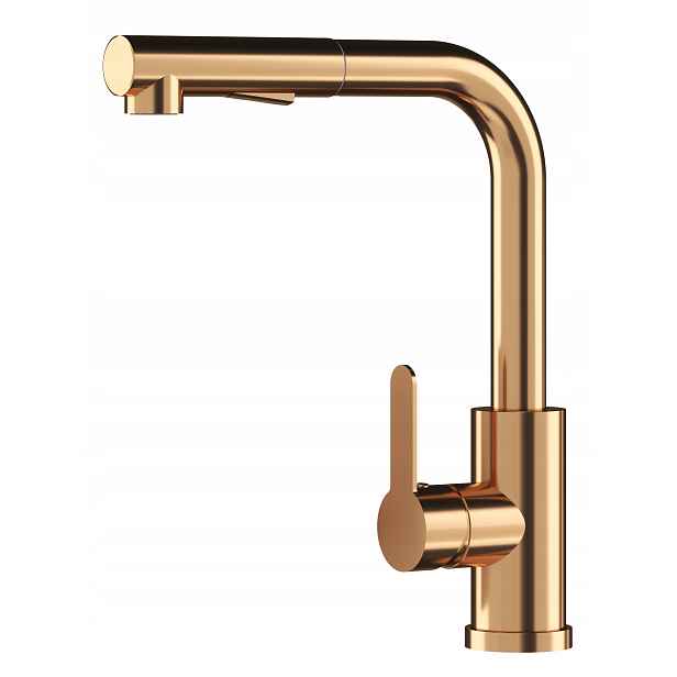 Rose Gold Kuchyňská Baterie Vytahovací Sprcha 2 Proudy Do Dřezu Ebro