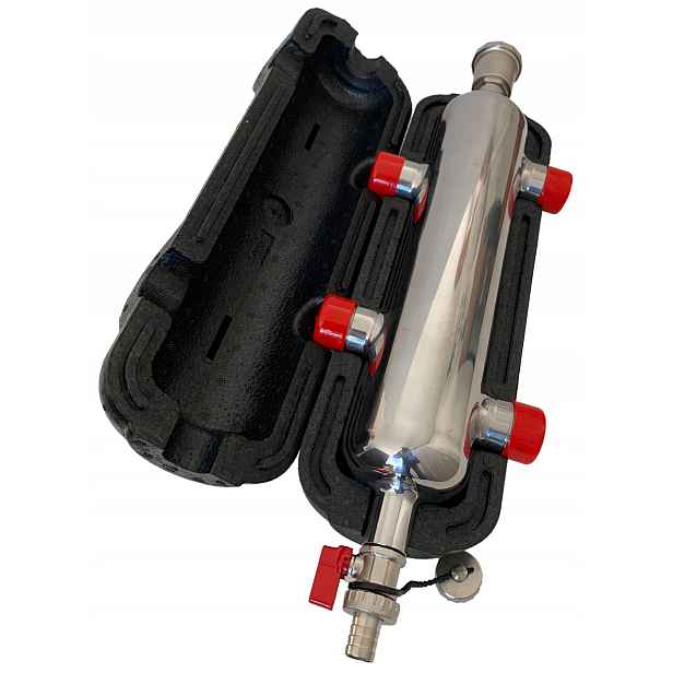 X-home Hydraulická Spojka 4 x 1" Zateplená Nerezová Ocel Se Síťkou