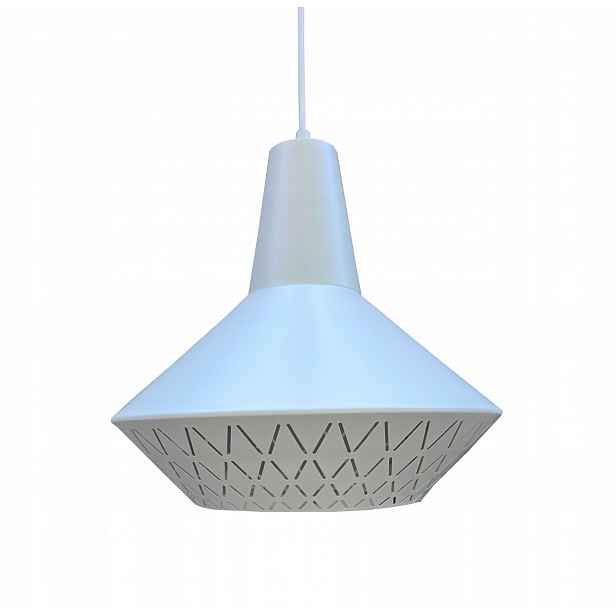 Závěsná lampa bílá 146 cm