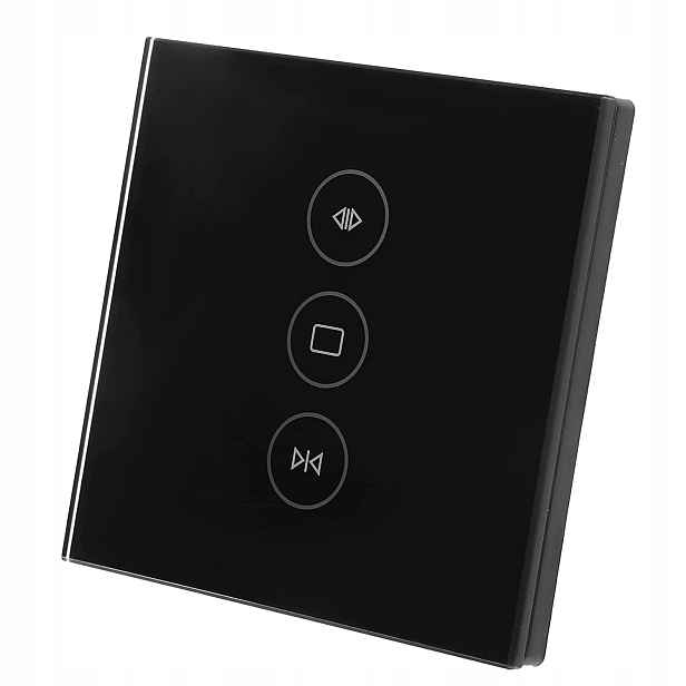 Dotykový Skleněný Spínač Žaluzií Černý, Vypínač Pro Wifi Rolety