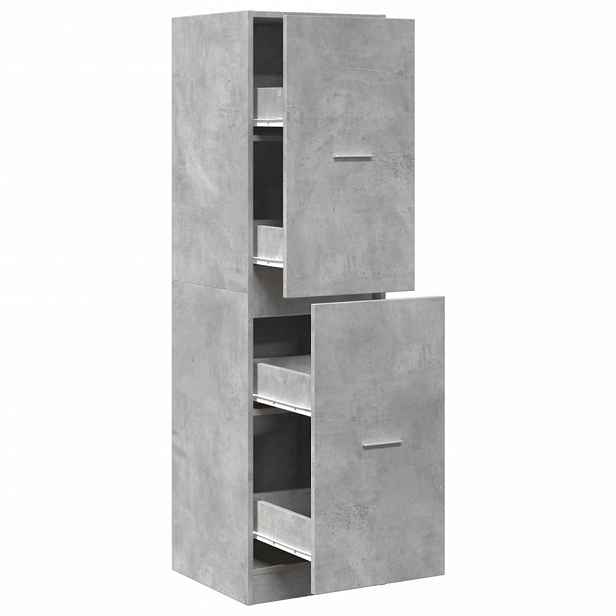 vidaXL Skříňka na léky betonově šedá 40x41x144,5 cm kompozitní dřevo
