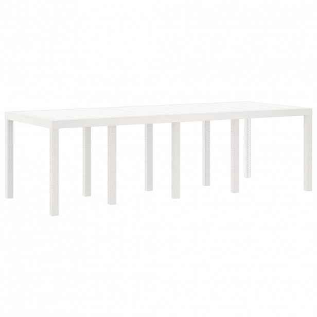 vidaXL Zahradní stůl Bílá 250 x 100 x 73 cm polyratan