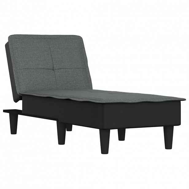 vidaXL Lenoška tmavě šedá textil