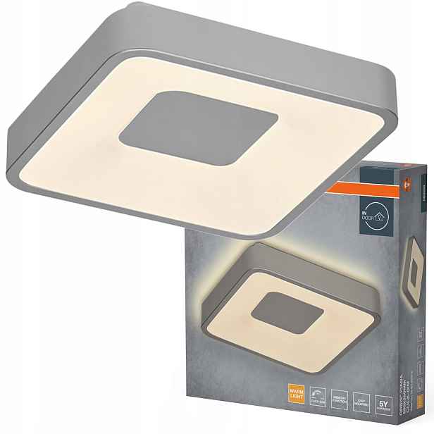 Stropní Svítidlo Led nástěnné svítidlo 16W 1000lm 3000K Teplá stříbrná barva Orbis Osram
