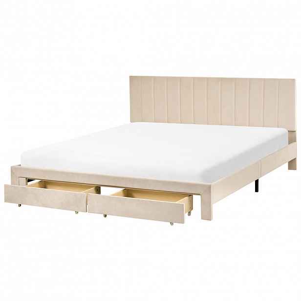 Beliani POSTEL 180/200 cm Béžová Lonzac