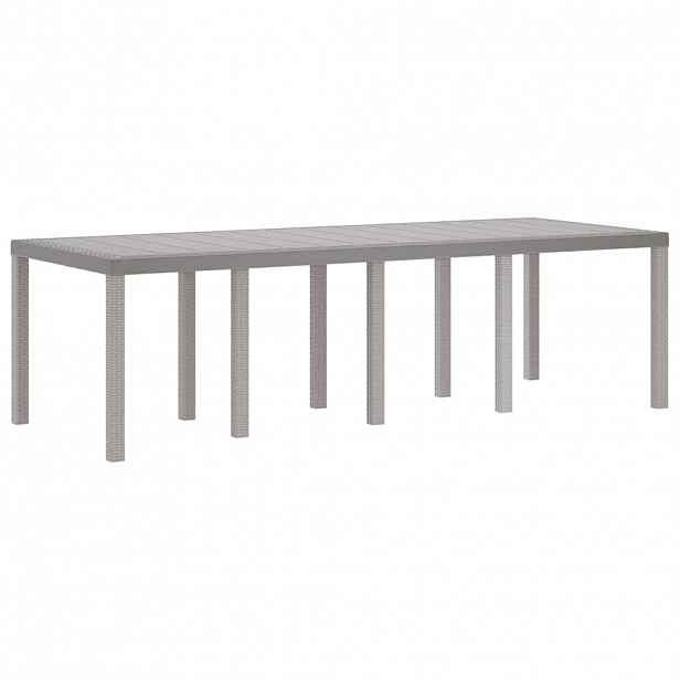 vidaXL Zahradní stůl Světle šedá 250 x 100 x 73 cm polyratan