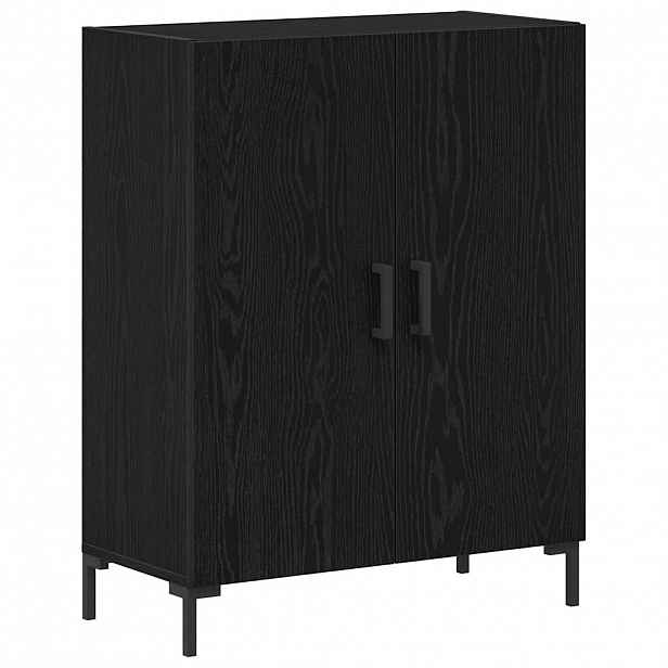 vidaXL Servírovací skříň Černý dub 69,5 x 34 x 90 cm Kompozitní dřevo