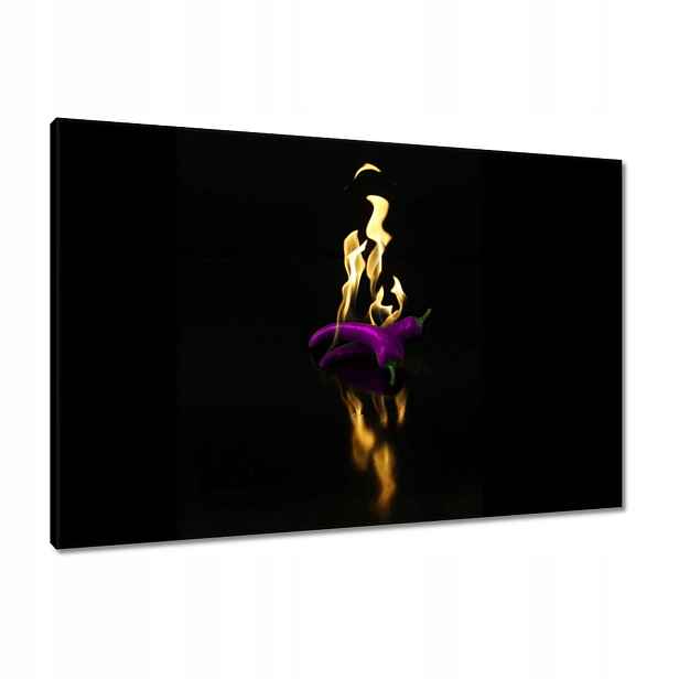 Obrazy 90x60 Fialová paprika Oheň