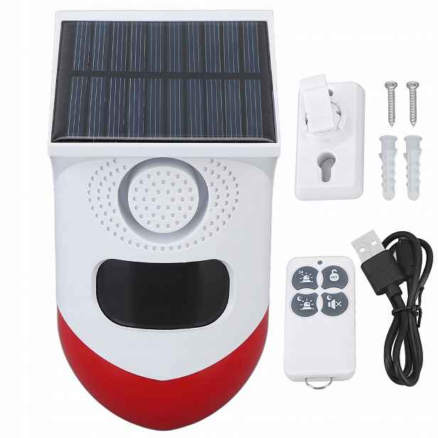 Solární Alarm S Detekcí Pohybu Zvukový A Světelný Alarm