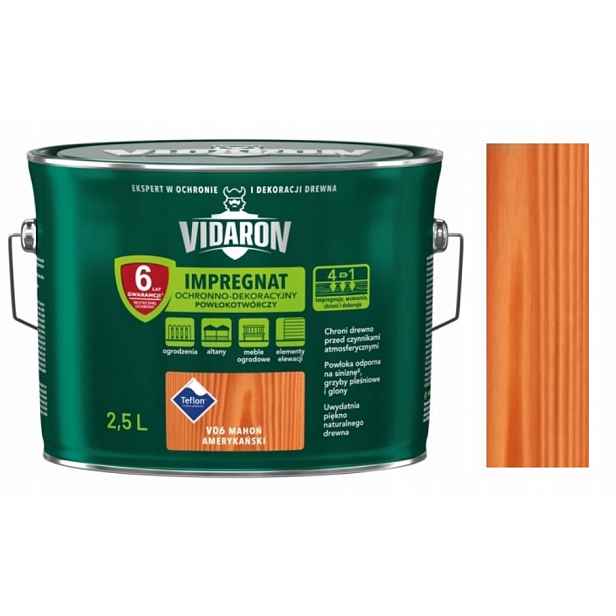 Vidaron Impregnát Na Dřevo 2,5 L Americký Mahagon V06