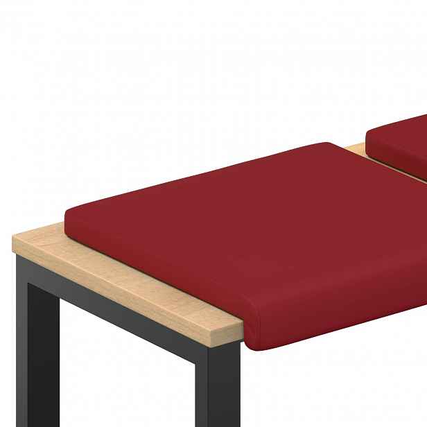vidaXL Polštář na lavici 2 ks Umělá kůže Víno Červené Hloubka 35 cm