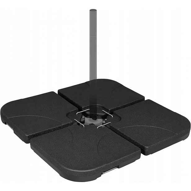 Woltu Stojan Základna Deštníku 4 Panely Výplň Voda Písek Hdpe 100 CM