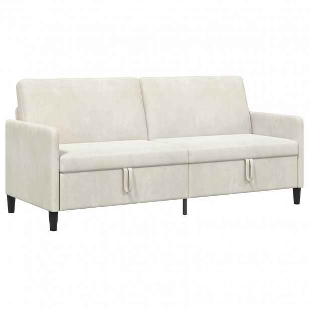 vidaXL Sofa s úložným prostorem Krémová 192 x 78 x 87 cm Polyester