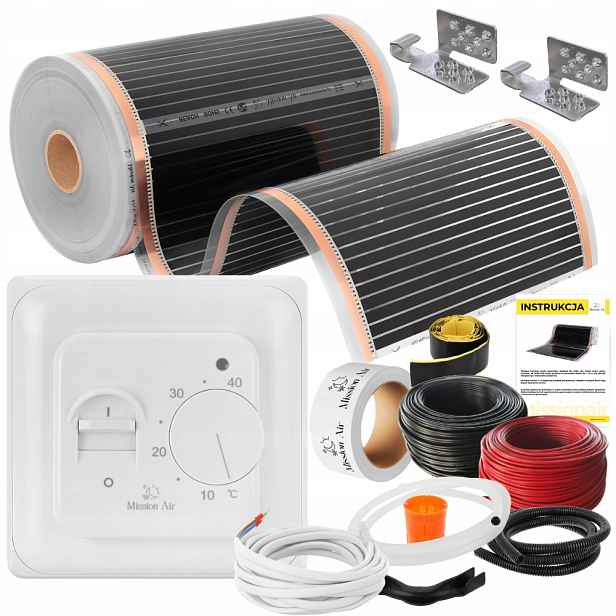 Set Mission Air Fólie Vyhřívací Podložka Infračervená 50 cm I 160 W/m² 2,5 m² Ptc