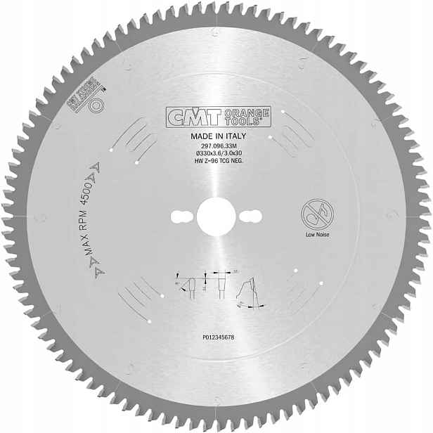 Cmt Pila Hm pro hliník Pvc 330x30x96Z/ -6° Neg