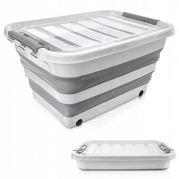 Úložný Box Na Kolečkách Skládací Organizér Krabička Kemp