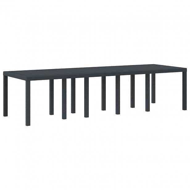 vidaXL Zahradní stůl Antracit 300 x 100 x 73 cm polyratan