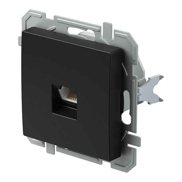 Zásuvka datová TEM Logiq CAT6S 1× RJ45 černá