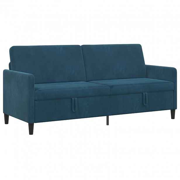 vidaXL Sofa s úložným prostorem Modrá 192 x 78 x 87 cm Polyester