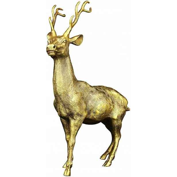 Dekorace Jelen zlatý 43cm