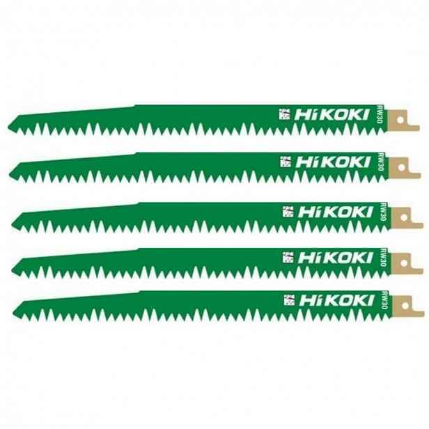 HiKOKI - Sada pilových plátků na dřevo 5 TPI, délka 240 mm, 5 ks 752032