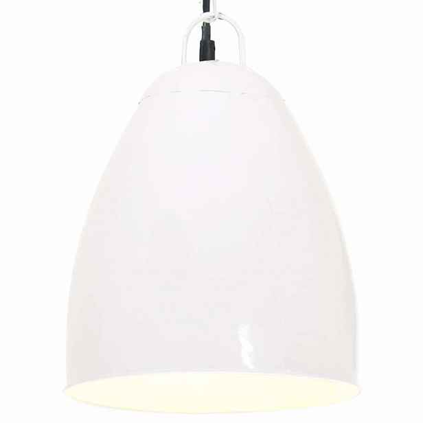 vidaXL Industriální závěsné svítidlo 25 W bílé kulaté 32 cm E27