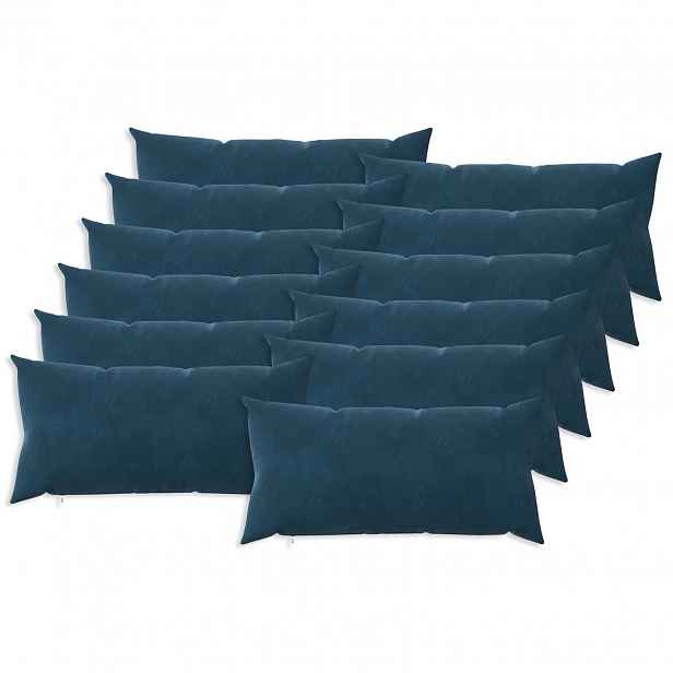 vidaXL Povlak na polštář 12 pcs HEERLEN Modrá 40 x 80 cm Samet