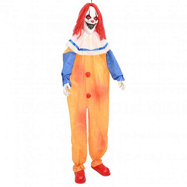 vidaXL Strašidelný klaun na Halloween SPOOKA Žlutá a modrá