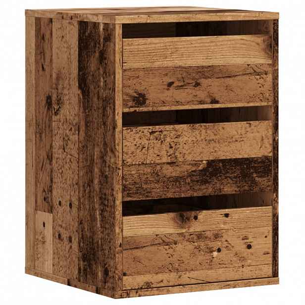 vidaXL Rohová zásuvková komoda old wood 40x41x58 cm kompozitní dřevo