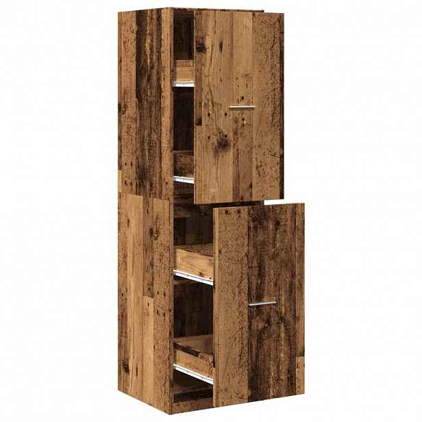 vidaXL Skříňka na léky old wood 40 x 41 x 144,5 cm kompozitní dřevo