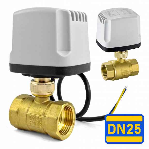 Elektroventil Regulátor průtoku vody Kulový Automatika DN25 1" 230V 20W